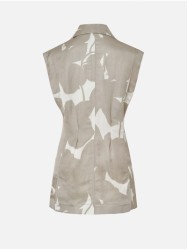 Printed vest with shoulder pads