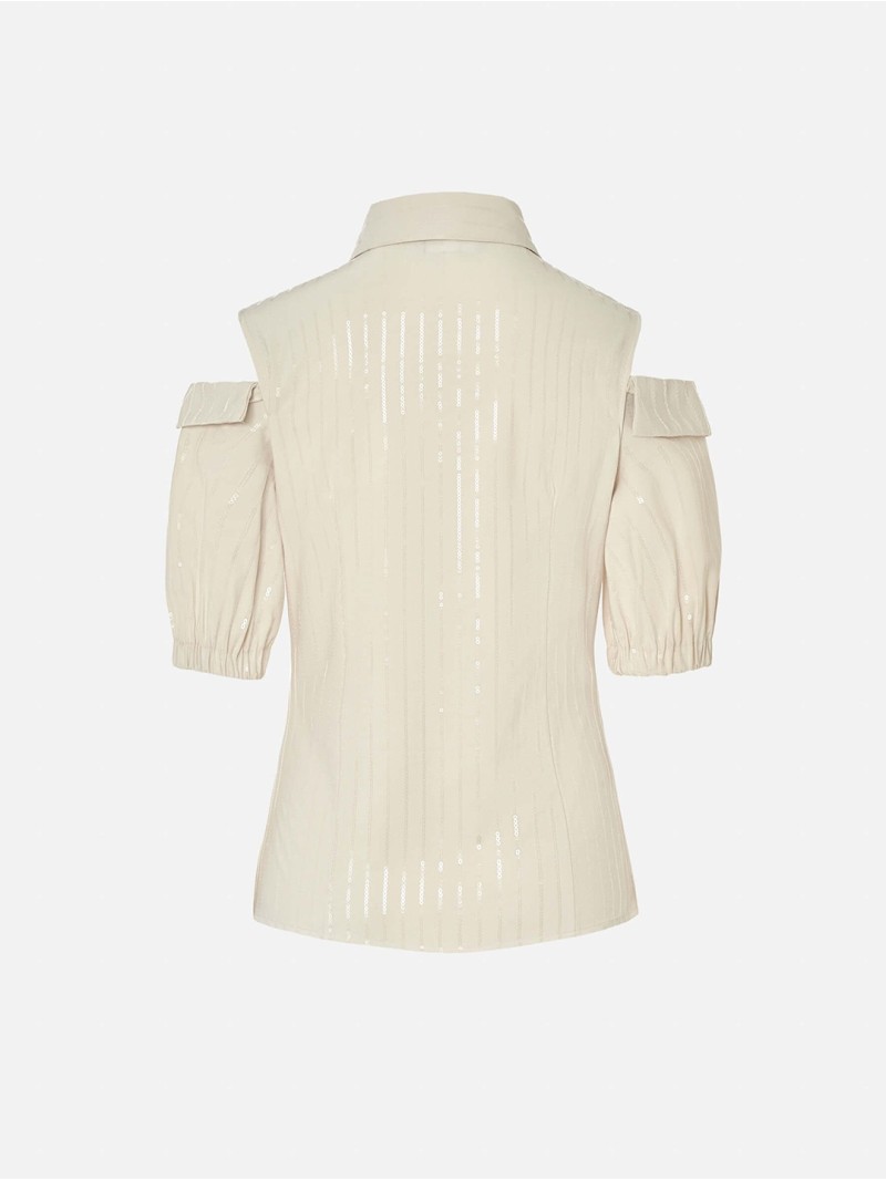 Blouse with shoulder cut-out details
