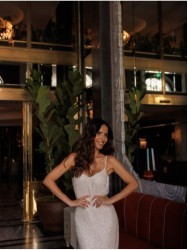 Vestido comprido de costas abertas
