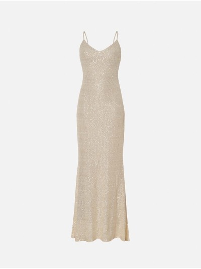 Vestido comprido de costas abertas