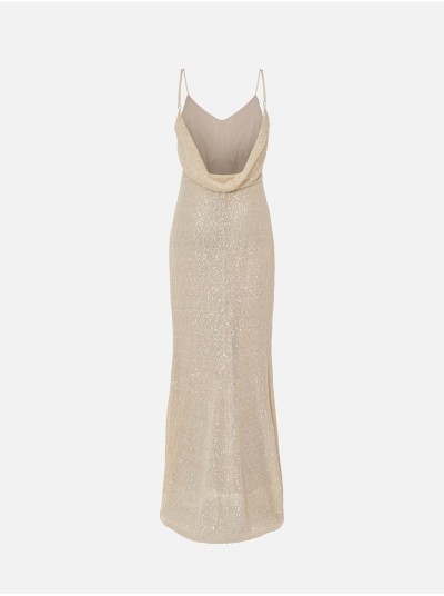Vestido comprido de costas abertas
