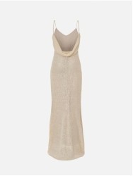 Vestido comprido de costas abertas