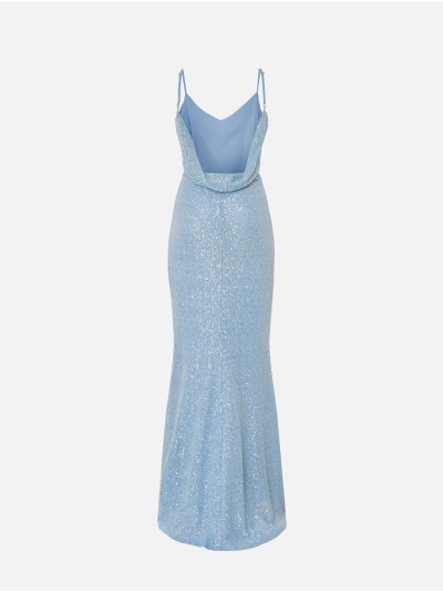 Vestido comprido de costas abertas