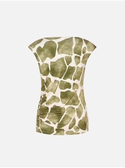 Top with metallic applique at the neckline