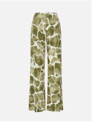 Calça comprida estampada de fitting reto