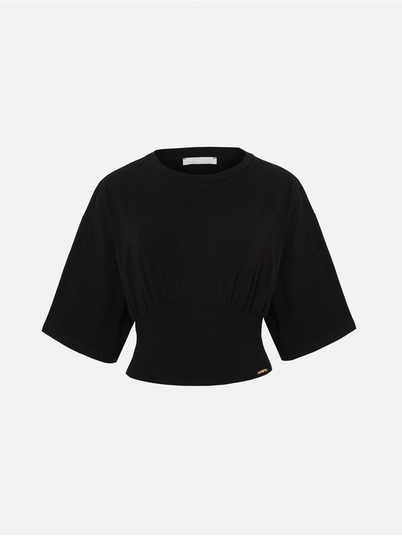 T-shirt curta de fitting ajustado