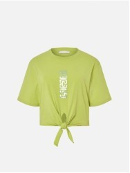 Camisola com estampado e efeito nó