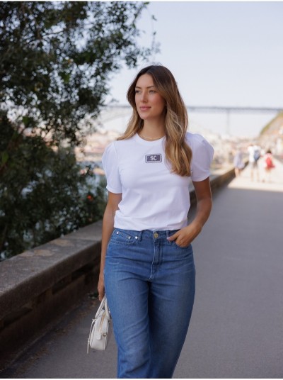 Camisola em malha com decote redondo