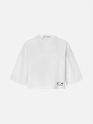 Fleece sweater with a print detail