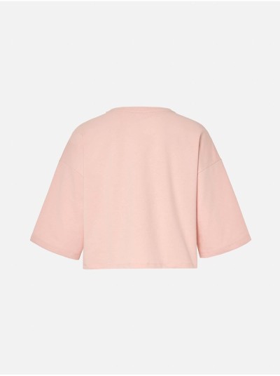 Fleece sweater with a print detail