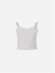Strap top with cuts at the front