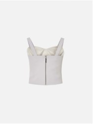 Strap top with cuts at the front