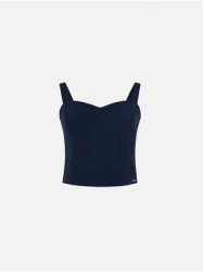 Strap top with cuts at the front