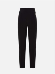High-waisted trousers with metallic appliqué detai