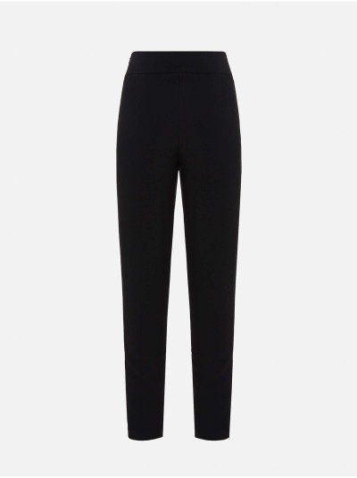 Calça de cintura subida com aplicação metálica