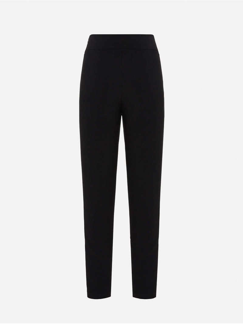 Calça de cintura subida com aplicação metálica