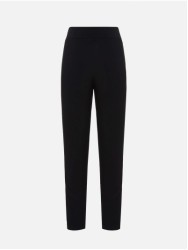 Calça de cintura subida com aplicação metálica