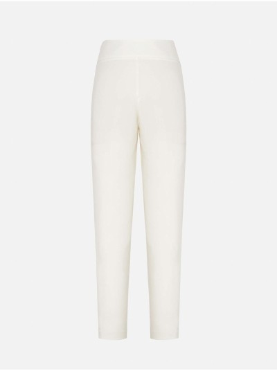 Calça de cintura subida com aplicação metálica