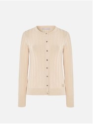 Ribbed effect jacket with metallic buttons
