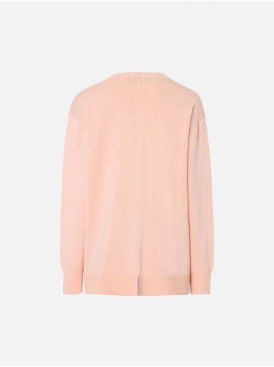 Long-sleeve sweater with contrasting stripes