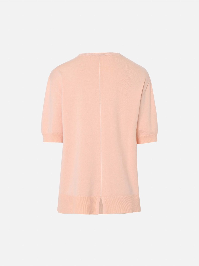 Camisola em malha com decote em V