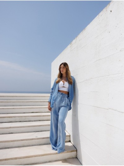 Blusa de ganga com fitting solto