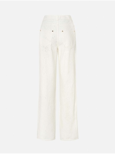 Jeans with a perforated effect