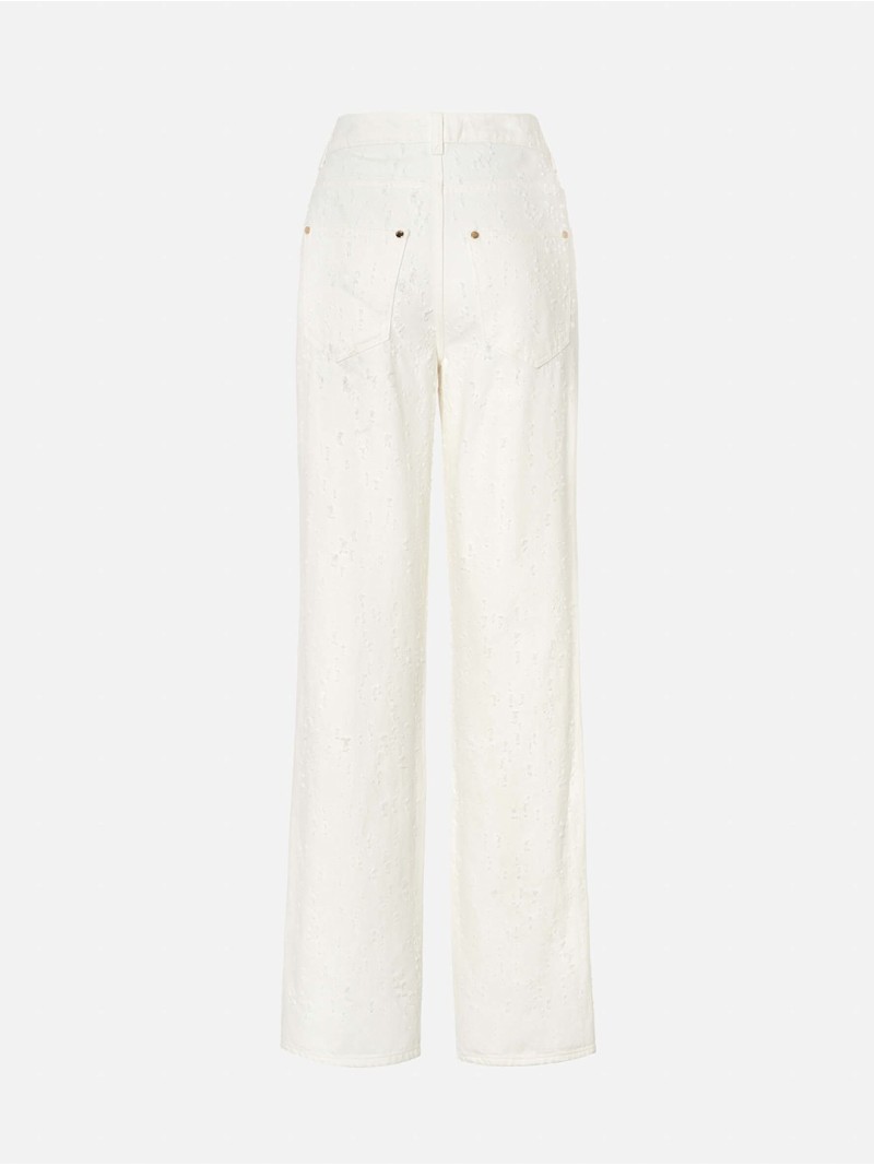 Jeans with a perforated effect