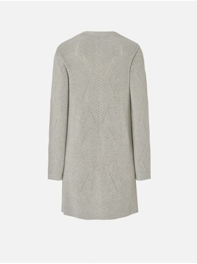 Long knit cardigan with wide sleeves