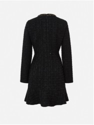 Vestido com pormenor de botões metálicos