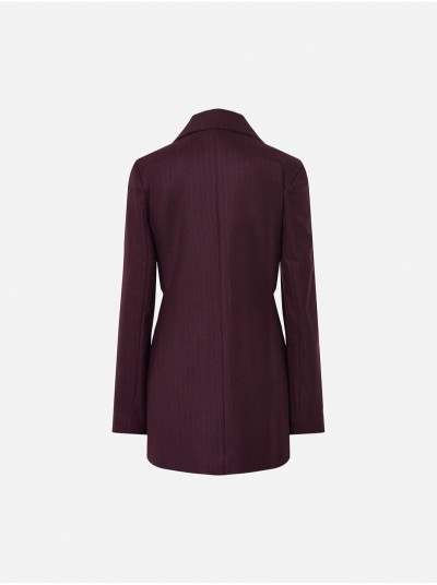 Blazer em tecido às riscas