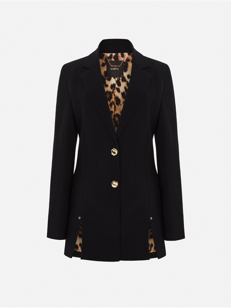 Blazer com detalhe de aberturas laterais