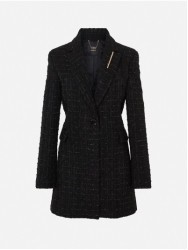 Blazer efeito fantasia e detalhe metálico