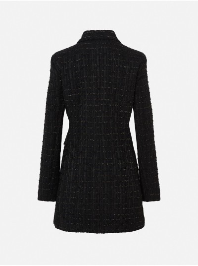 Blazer efeito fantasia e detalhe metálico