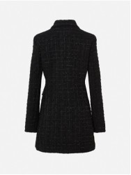 Blazer efeito fantasia e detalhe metálico