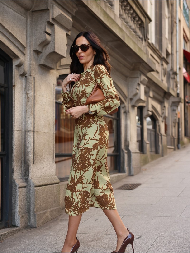 Vestido midi estampado