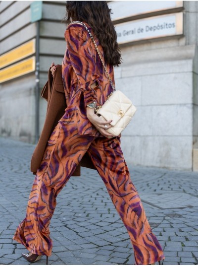 Blusa fluída estampada