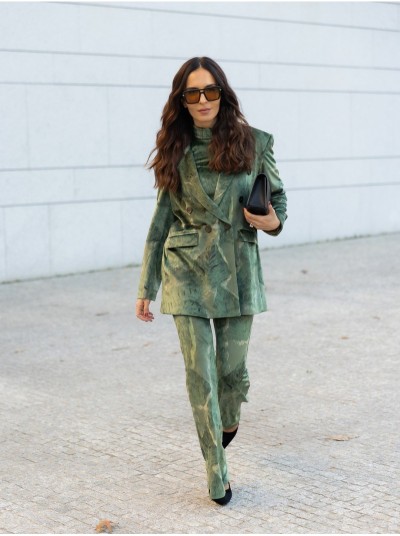 Blazer de corte solto estampado