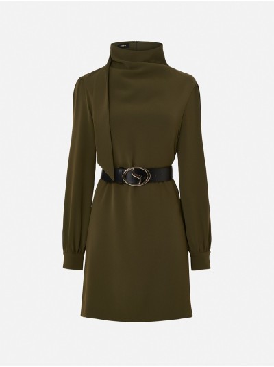 Vestido curto com cinto