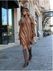 Vestido fluído estampado