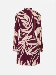 Vestido curto estampado com molas metálicas