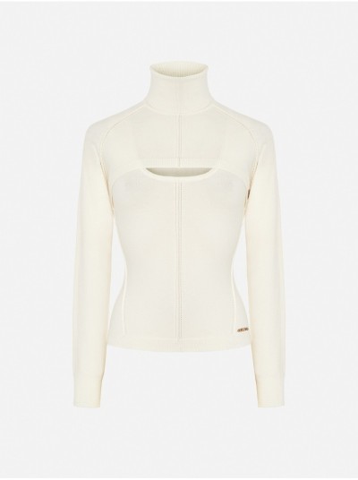 Camisola com detalhe de sobreposição