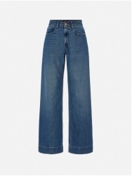 Calça de ganga com corte reto