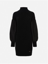 Vestido com efeito entrelaçado