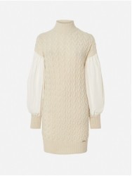 Vestido com efeito entrelaçado