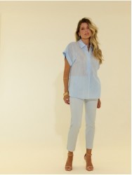 Blusa em linho com risca 