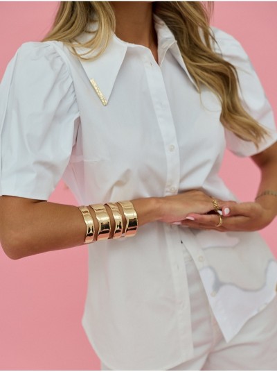 Blouse with metallic detail
