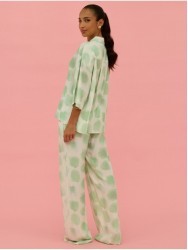 Flowing printed trousers with side pockets