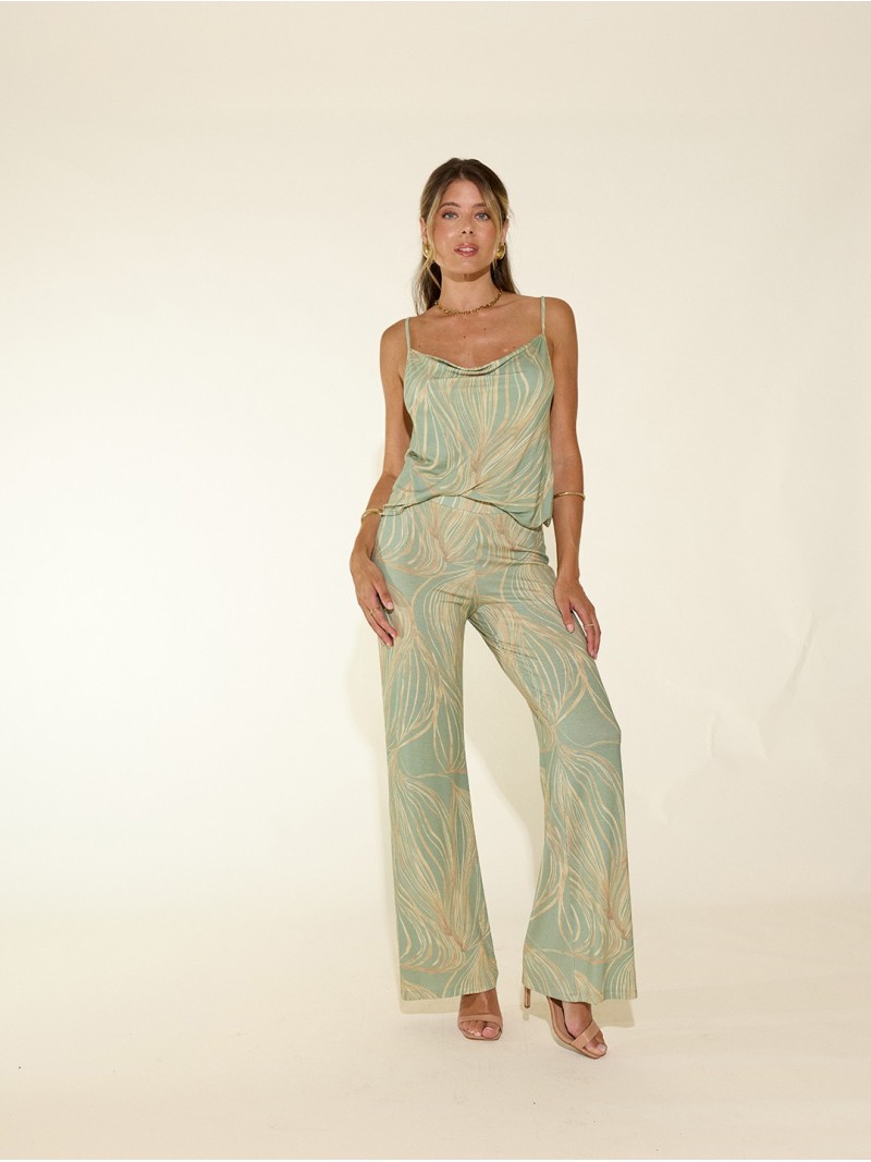 Fluid knit trousers