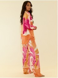 Calça fluída estampada